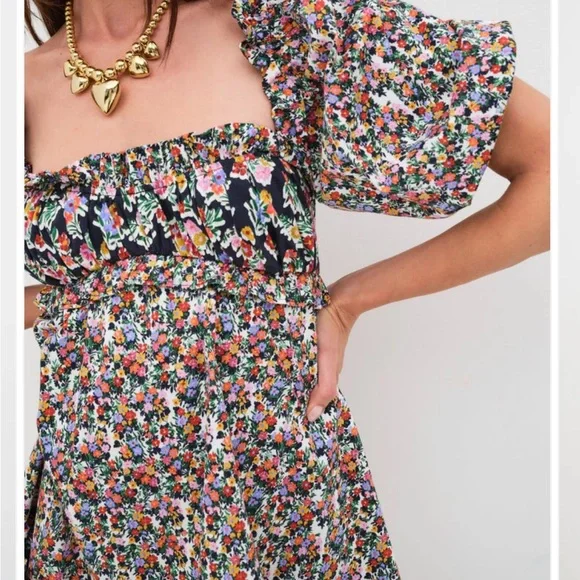 For Love And Lemons Hudson Multicolor Floral Mini Dress - Picture 2 of 7